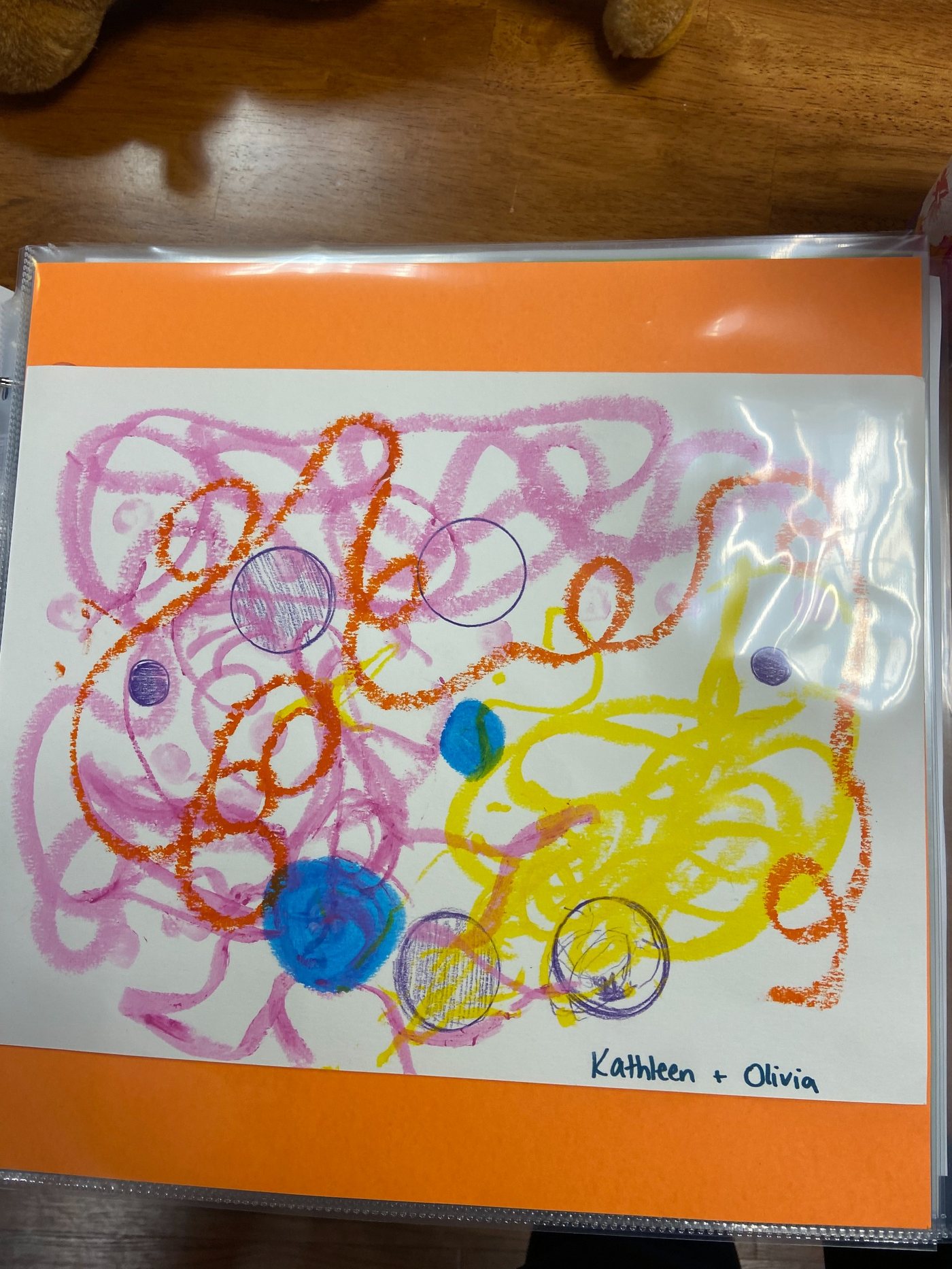 Colorful collaborative artwork made during a Wildflower activity